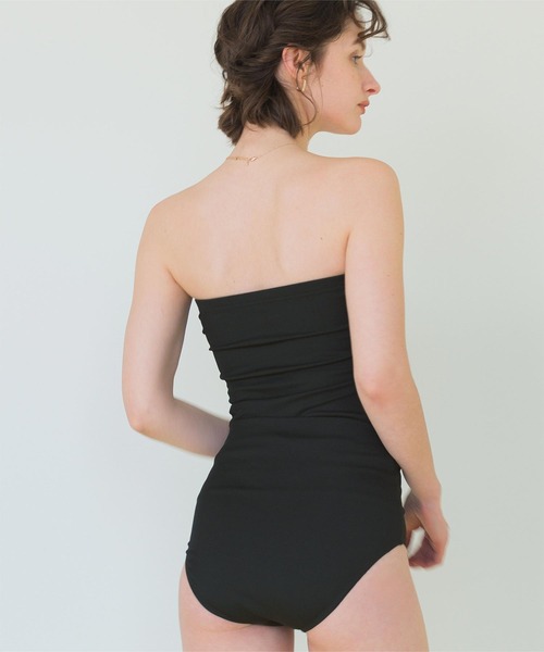 SEA DRESS（シードレス）の「3点セット/キャミソールオールインワン×ビキニ/水着（水着・レディース・ブラック/ダークブラウン/アイボリー・S/MT/L/M）」の6枚目の写真