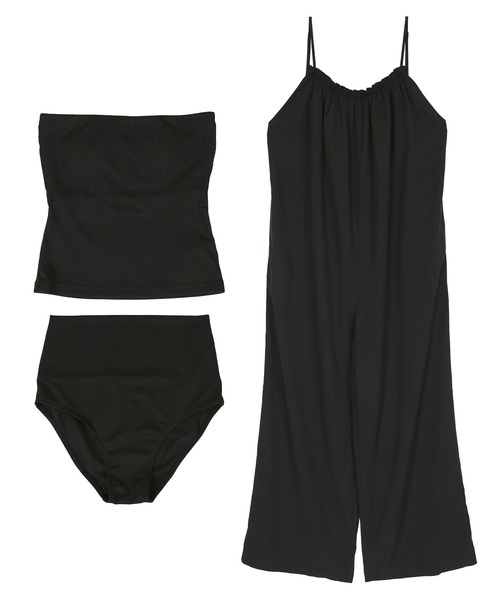 SEA DRESS（シードレス）の「3点セット/キャミソールオールインワン×ビキニ/水着（水着・レディース・ブラック/ダークブラウン/アイボリー・S/MT/L/M）」の12枚目の写真