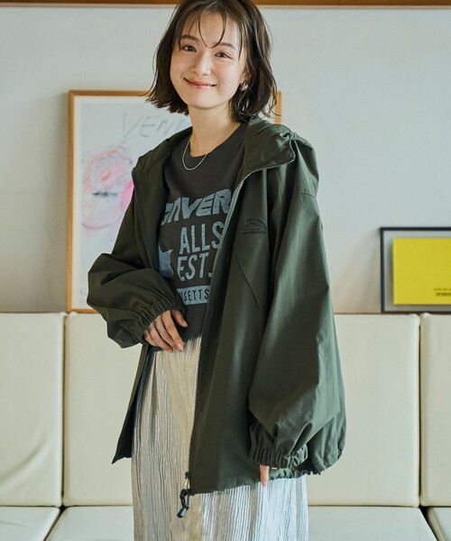 coen（コーエン）の「【C.Mt】パッカブルマウンテンパーカー（マウンテンパーカー・レディース・オリーブ/ブラック・M/L）」の2枚目の写真