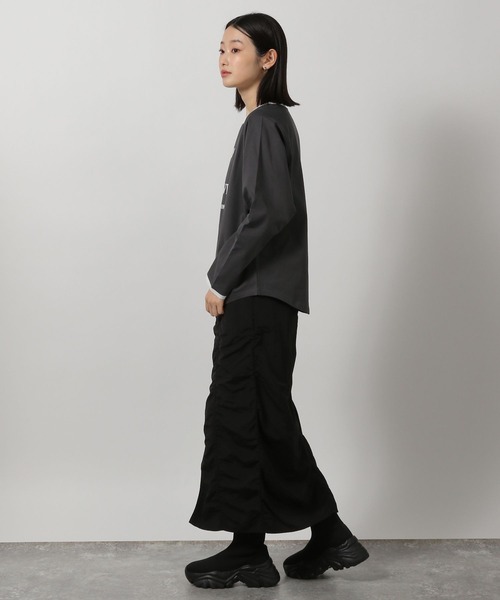 LAKOLE（ラコレ）の「リンガーロゴ長袖T / 318744（Tシャツ/カットソー・レディース・オートミール/チャコール/アイボリー・FREE）」の5枚目の写真