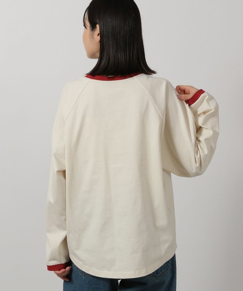 LAKOLE（ラコレ）の「リンガーロゴ長袖T / 318744（Tシャツ/カットソー・レディース・オートミール/チャコール/アイボリー・FREE）」の11枚目の写真