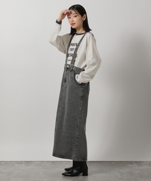 LAKOLE（ラコレ）の「リンガーロゴ長袖T / 318744（Tシャツ/カットソー・レディース・オートミール/チャコール/アイボリー・FREE）」の13枚目の写真