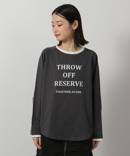 LAKOLE（ラコレ）の「リンガーロゴ長袖T / 318744（Tシャツ/カットソー・レディース・オートミール/チャコール/アイボリー・FREE）」の17枚目の写真