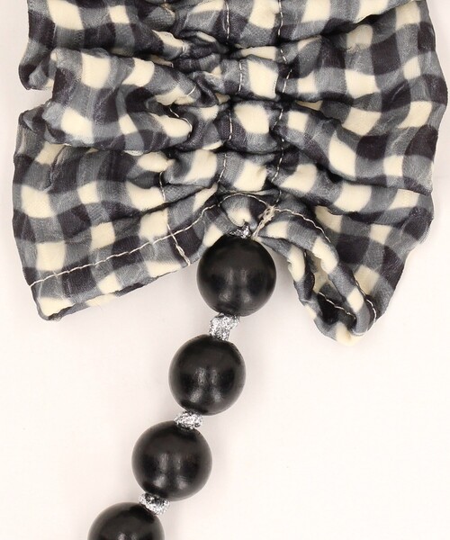 FREAK'S STORE（フリークスストア）の「Casselini/キャセリーニ プリントフリル スマホショルダー/スマホストラップ（ネックレス・レディース・オフホワイト/ブルー/ブラック・ONE SIZE）」の4枚目の写真