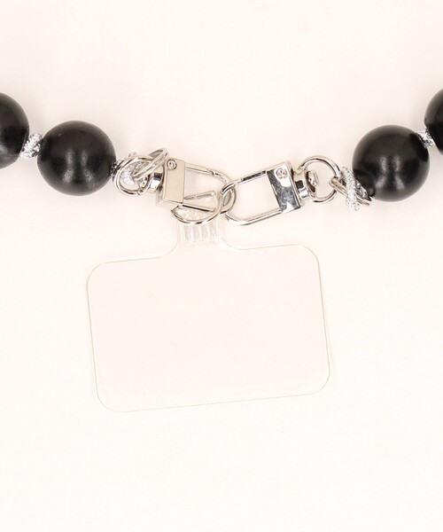 FREAK'S STORE（フリークスストア）の「Casselini/キャセリーニ プリントフリル スマホショルダー/スマホストラップ（ネックレス・レディース・オフホワイト/ブルー/ブラック・ONE SIZE）」の6枚目の写真