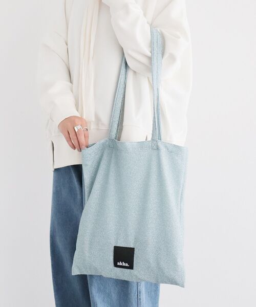 CRAFT STANDARD BOUTIQUE(クラフトスタンダードブティック)の「【追加】akha. ラメトート ◆(トートバッグ・レディース・シルバー/ブラック/ライトピンク/サックスブルー・FREE)」の22枚目の写真