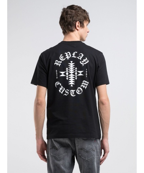REPLAY（リプレイ）の「コットンジャ－ジープリントＴシャツ（Tシャツ/カットソー・メンズ・ホワイト/ブラック・MEDIUM/LARGE/X-LARGE/SMALL）」の2枚目の写真
