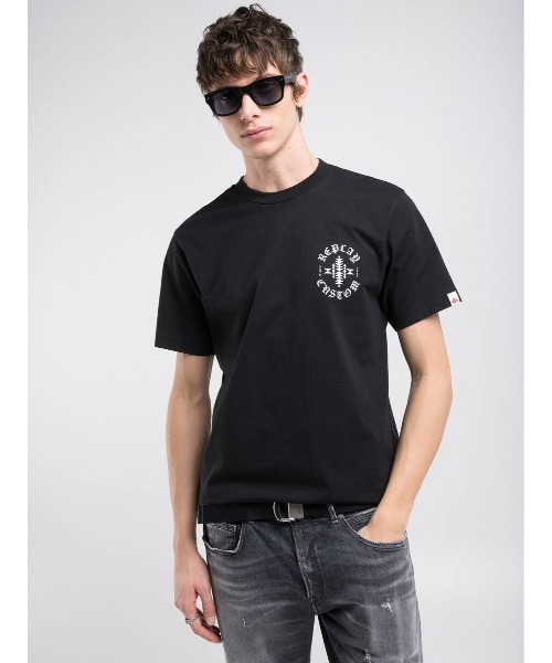 REPLAY（リプレイ）の「コットンジャ－ジープリントＴシャツ（Tシャツ/カットソー・メンズ・ホワイト/ブラック・MEDIUM/LARGE/X-LARGE/SMALL）」の3枚目の写真