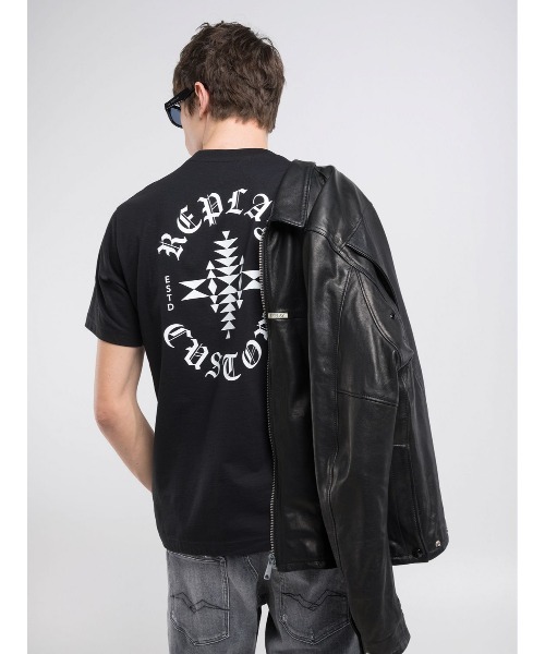 REPLAY（リプレイ）の「コットンジャ－ジープリントＴシャツ（Tシャツ/カットソー・メンズ・ホワイト/ブラック・MEDIUM/LARGE/X-LARGE/SMALL）」の6枚目の写真