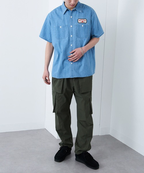 RED KAP（レッドキャップ）の「【RED KAP】限定商品 インダストリアルワークデニムシャンブレー ショートスリーブシャツ/半袖シャツ（シャツ/ブラウス・メンズ・ブルー/インディゴブルー・S/LL/L/M）」の5枚目の写真