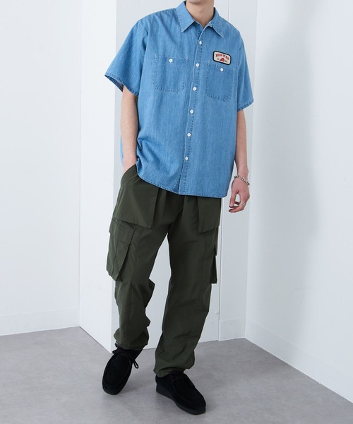 RED KAP（レッドキャップ）の「【RED KAP】限定商品 インダストリアルワークデニムシャンブレー ショートスリーブシャツ/半袖シャツ（シャツ/ブラウス・メンズ・ブルー/インディゴブルー・S/LL/L/M）」の6枚目の写真