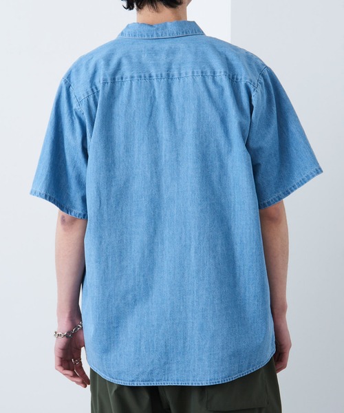 RED KAP（レッドキャップ）の「【RED KAP】限定商品 インダストリアルワークデニムシャンブレー ショートスリーブシャツ/半袖シャツ（シャツ/ブラウス・メンズ・ブルー/インディゴブルー・S/LL/L/M）」の9枚目の写真