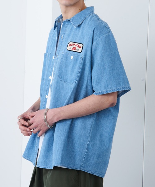 RED KAP（レッドキャップ）の「【RED KAP】限定商品 インダストリアルワークデニムシャンブレー ショートスリーブシャツ/半袖シャツ（シャツ/ブラウス・メンズ・ブルー/インディゴブルー・S/LL/L/M）」の8枚目の写真
