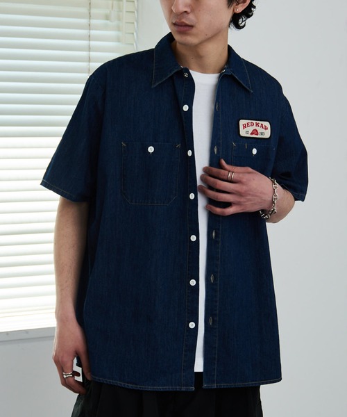 レア pusheadデザイン BADTASTE シャンブレーシャツ レア pusheadデザイン BADTASTE シャンブレーシャツ