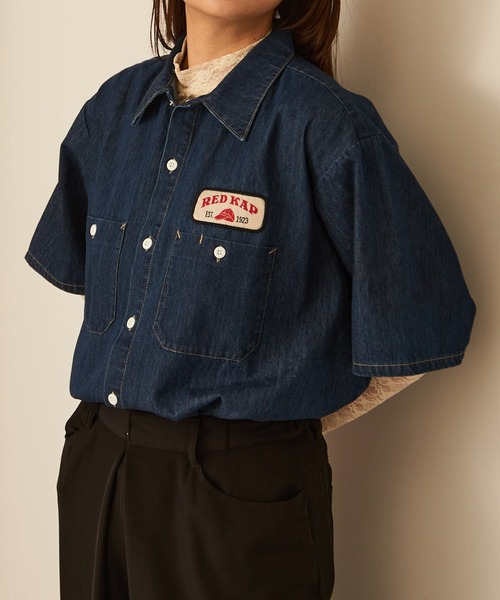 RED KAP（レッドキャップ）の「【RED KAP】限定商品 インダストリアルワークデニムシャンブレー ショートスリーブシャツ/半袖シャツ（シャツ/ブラウス・メンズ・ブルー/インディゴブルー・S/LL/L/M）」の21枚目の写真