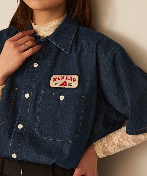 RED KAP（レッドキャップ）の「【RED KAP】限定商品 インダストリアルワークデニムシャンブレー ショートスリーブシャツ/半袖シャツ（シャツ/ブラウス・メンズ・ブルー/インディゴブルー・S/LL/L/M）」の22枚目の写真