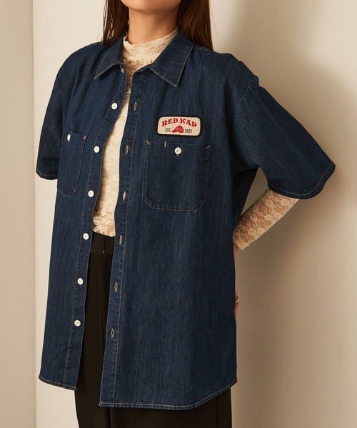 RED KAP（レッドキャップ）の「【RED KAP】限定商品 インダストリアルワークデニムシャンブレー ショートスリーブシャツ/半袖シャツ（シャツ/ブラウス・メンズ・ブルー/インディゴブルー・S/LL/L/M）」の19枚目の写真