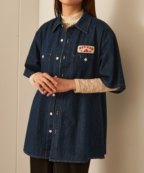 RED KAP（レッドキャップ）の「【RED KAP】限定商品 インダストリアルワークデニムシャンブレー ショートスリーブシャツ/半袖シャツ（シャツ/ブラウス・メンズ・ブルー/インディゴブルー・S/LL/L/M）」の18枚目の写真