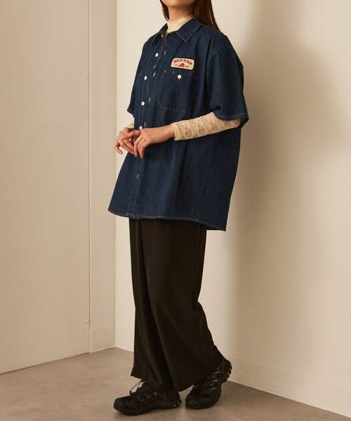 RED KAP（レッドキャップ）の「【RED KAP】限定商品 インダストリアルワークデニムシャンブレー ショートスリーブシャツ/半袖シャツ（シャツ/ブラウス・メンズ・ブルー/インディゴブルー・S/LL/L/M）」の17枚目の写真