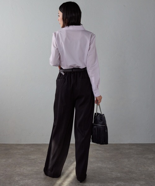 etre pret(エトレプレ)の「ストレッチ長袖レギュラーカラーシャツ(ビジネスシャツ・レディース・ホワイト/ピンク/ブルー・9号/13号/5号/7号/15号/11号)」の8枚目の写真