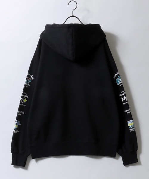 Mark Gonzales（マーク・ゴンザレス）の「MARK GONZALES ARTWORK COLLECTION/マークゴンザレス 別注 ワンポイント刺繍 バックプリント 袖プリント オーバーサイズ 裏起毛 フルジップパーカー フーディー レディース メンズ（パーカー・メンズ・アッシュグレー/ブラック/ホワイト/ホワイト系その他/ブラック系その他/グレー系その他・M/L/XL）」の21枚目の写真