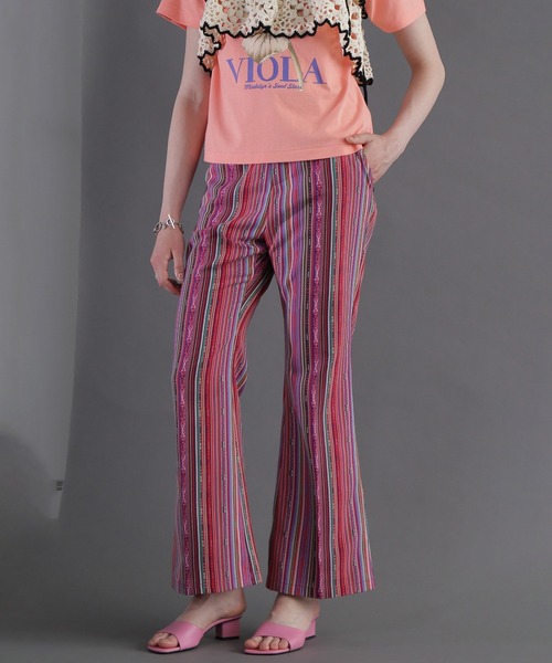 パンツ ROSE BUD (mag.by c)JACQUARD FLARE PANTS セール】(mag.by c)JACQUARD FLARE PANTS（その他パンツ）｜ROSE