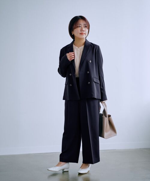 【新品】COHINA　コヒナ　ジャケット ソフトドビーダブルジャケット | 小柄・低身長女性向け