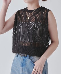 Lui's | 刺繍レースタンクトップ(Tシャツ/カットソー)