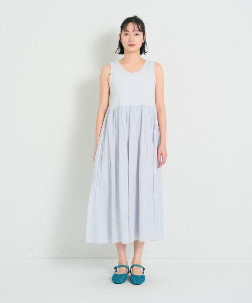 conges payes ADIEU TRISTESSE（コンジェ ペイエ アデュートリステス）の「◆2重布帛ノースリーブワンピース（ワンピース・レディース・サックスブルー/グリーン/パープル/ブラック・FREE）」の16枚目の写真