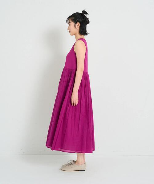 ◇2重布帛ノースリーブワンピース（ワンピース）｜conges payes ADIEU
