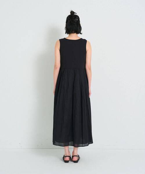 conges payes ADIEU TRISTESSE（コンジェ ペイエ アデュートリステス）の「◆2重布帛ノースリーブワンピース（ワンピース・レディース・サックスブルー/グリーン/パープル/ブラック・FREE）」の9枚目の写真