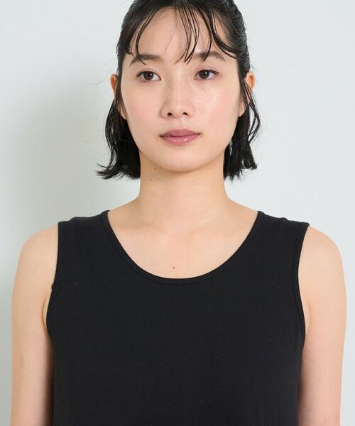 conges payes ADIEU TRISTESSE（コンジェ ペイエ アデュートリステス）の「◆2重布帛ノースリーブワンピース（ワンピース・レディース・サックスブルー/グリーン/パープル/ブラック・FREE）」の10枚目の写真