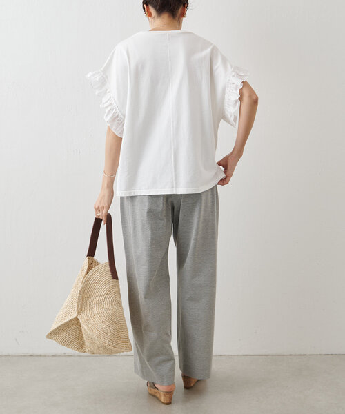 BEARDSLEY（ビアズリー）の「ストライプサッカーパンツ（その他パンツ・レディース・ブラック/カーキ・FREE）」の6枚目の写真