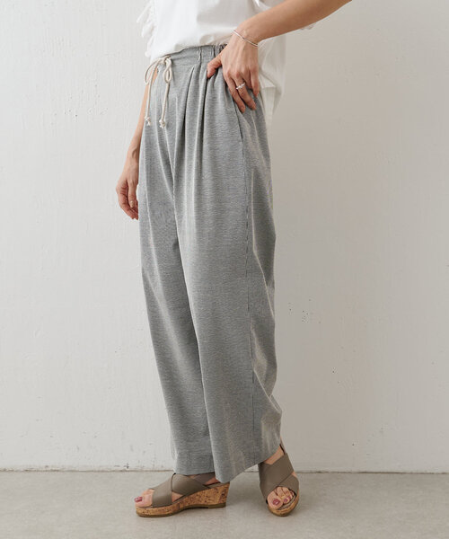 BEARDSLEY（ビアズリー）の「ストライプサッカーパンツ（その他パンツ・レディース・ブラック/カーキ・FREE）」の8枚目の写真