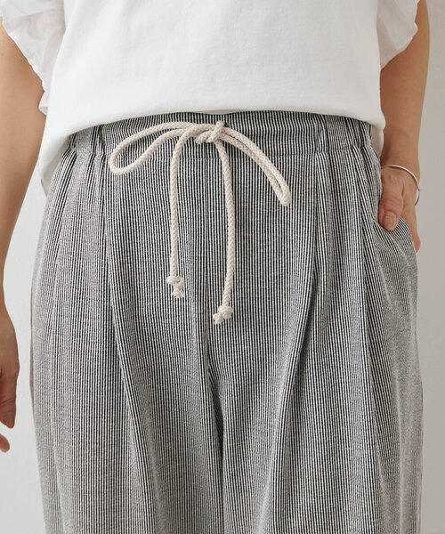 BEARDSLEY（ビアズリー）の「ストライプサッカーパンツ（その他パンツ・レディース・ブラック/カーキ・FREE）」の10枚目の写真