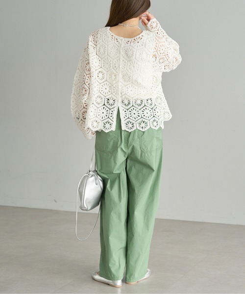 PUAL CE CIN（ピュアルセシン）の「高密度コットンコクーンパンツ（その他パンツ・レディース・グリーン/ベージュ/オレンジ/ブラック・FREE）」の15枚目の写真