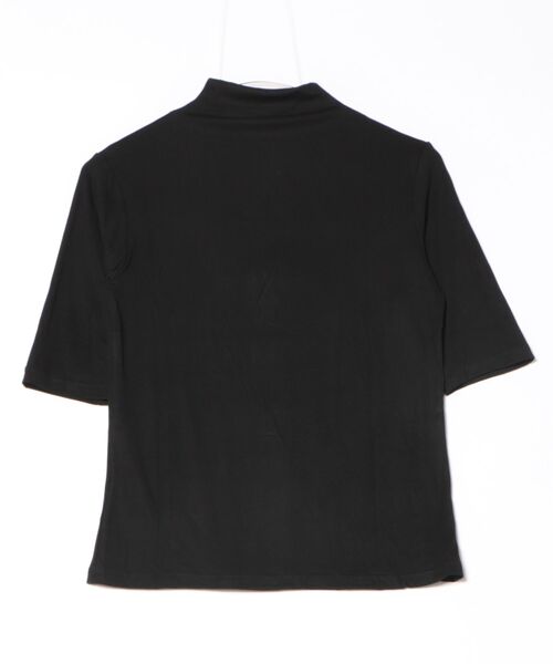 aimoha（アイモハ）の「五分袖ハイネックトップス（Tシャツ/カットソー・レディース・チョコ/ホワイト/ベージュ/ブラック/マスタード・FREE）」の6枚目の写真