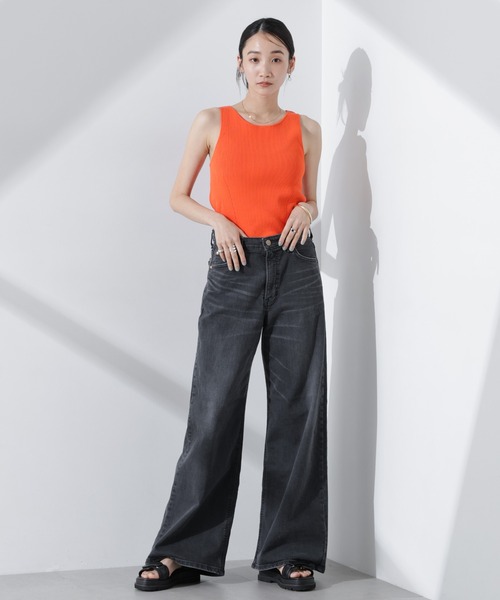 Lee（リー）の「Lee/WIDE(セットアップ可)（デニムパンツ・レディース・ライトブルー/ブラック・M/S）」の7枚目の写真