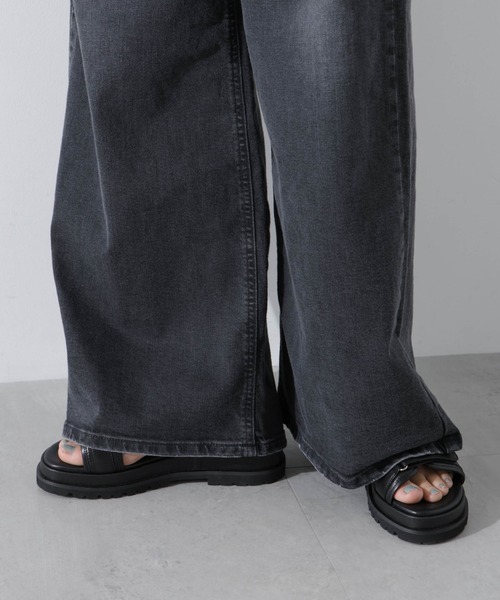 Lee（リー）の「Lee/WIDE(セットアップ可)（デニムパンツ・レディース・ライトブルー/ブラック・M/S）」の8枚目の写真