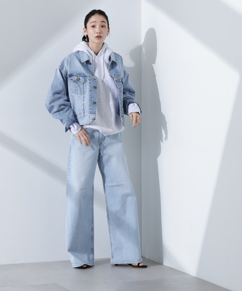 Lee（リー）の「Lee/WIDE(セットアップ可)（デニムパンツ・レディース・ライトブルー/ブラック・M/S）」の17枚目の写真