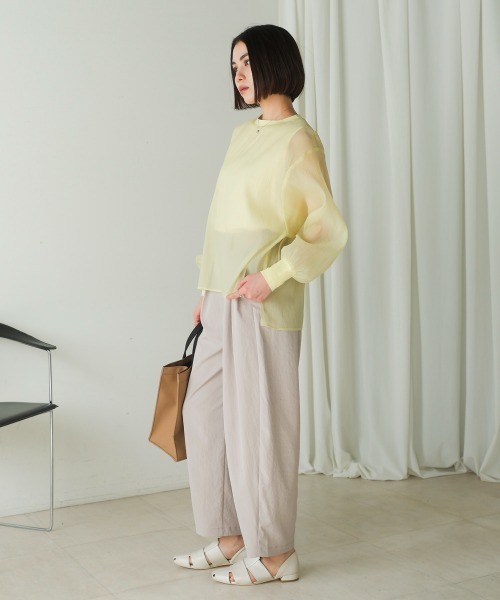 Bou Jeloud（ブージュルード）の「シアーレイヤードプルオーバー（Tシャツ/カットソー・レディース・イエロー/アイボリー/ブラック・38）」の19枚目の写真