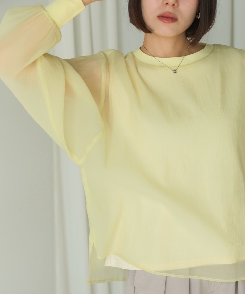 シアーレイヤードプルオーバー（Tシャツ/カットソー）｜Bou