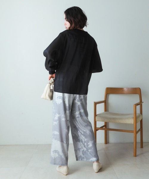 Bou Jeloud（ブージュルード）の「シアーレイヤードプルオーバー（Tシャツ/カットソー・レディース・イエロー/アイボリー/ブラック・38）」の9枚目の写真