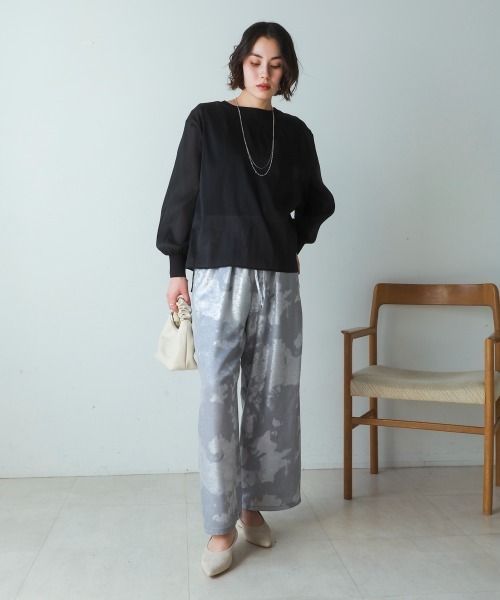 Bou Jeloud（ブージュルード）の「シアーレイヤードプルオーバー（Tシャツ/カットソー・レディース・イエロー/アイボリー/ブラック・38）」の11枚目の写真