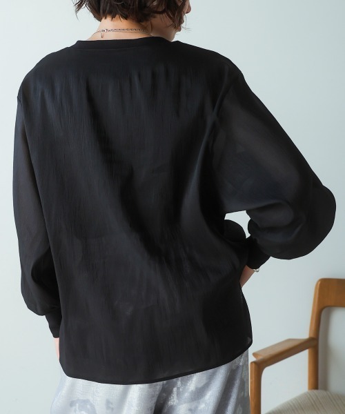 Bou Jeloud（ブージュルード）の「シアーレイヤードプルオーバー（Tシャツ/カットソー・レディース・イエロー/アイボリー/ブラック・38）」の13枚目の写真