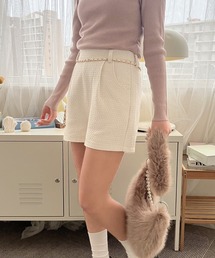 mumu | チェーン付きツイードショートパンツ(その他パンツ)