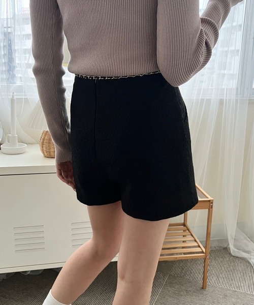 mumu（ムム）の「チェーン付きツイードショートパンツ（その他パンツ・レディース・ブラック/ホワイト/ピンク・FREE）」の8枚目の写真
