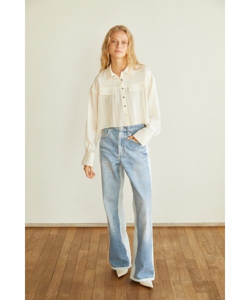 ブラウス シャツ Julia Pleated Shirt プリーツショートシャツ レディース セール】Julia Pleated Shirt プリーツショートシャツ（シャツ