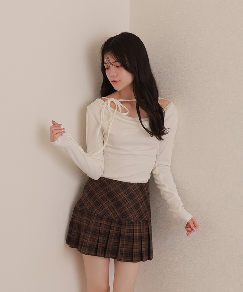 choker ribbon tops/チョーカーリボントップス（Tシャツ