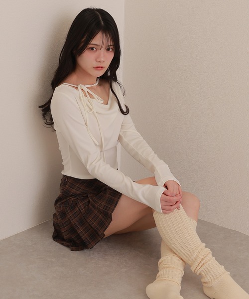 choker ribbon tops/チョーカーリボントップス（Tシャツ